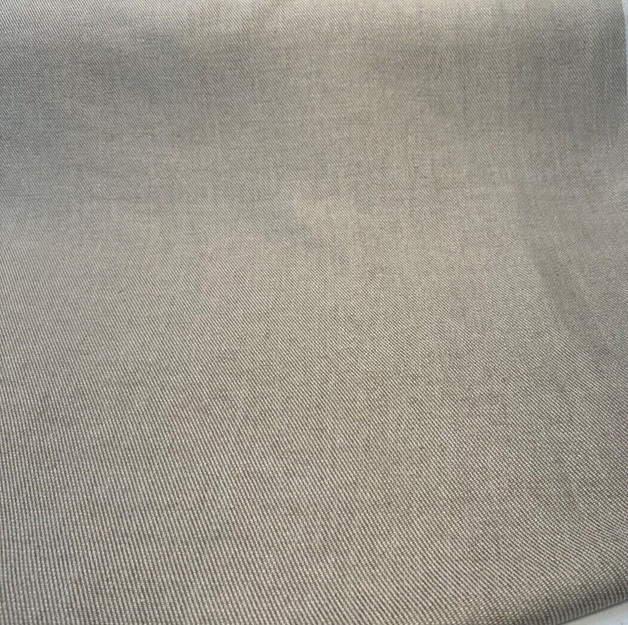 1 Yard Pebble Beige 100% Linen Upholstery Drapery Soft Durable Woven Fabric